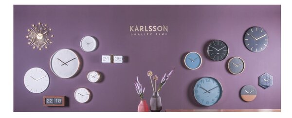 Biały zegar ścienny Karlsson Charm