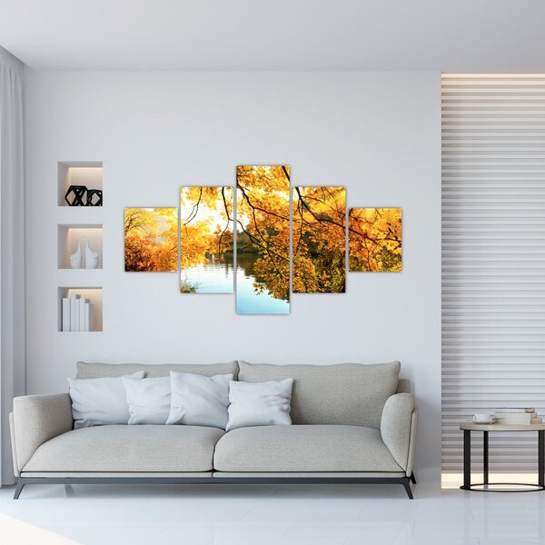 Obraz - Jesienne drzewo (125x70 cm)