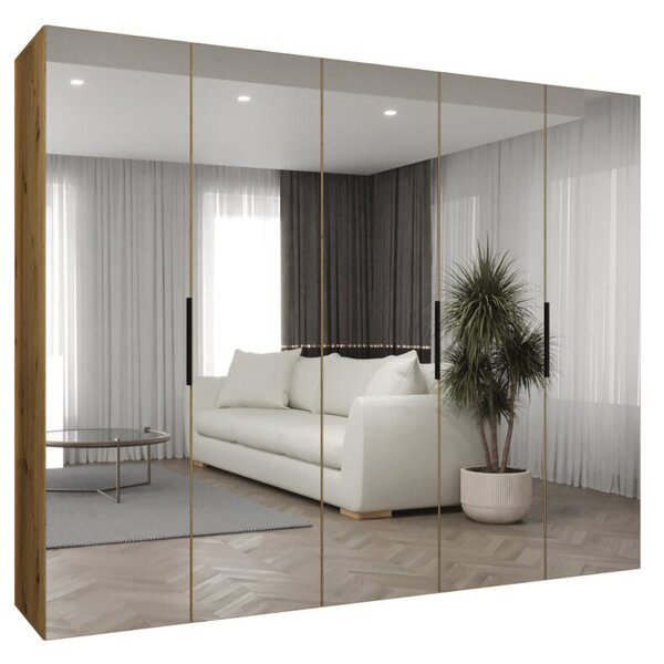 Szafa uchylna otwierana Marbella 3 250 wys. 202 cm artisan + u. czarny
