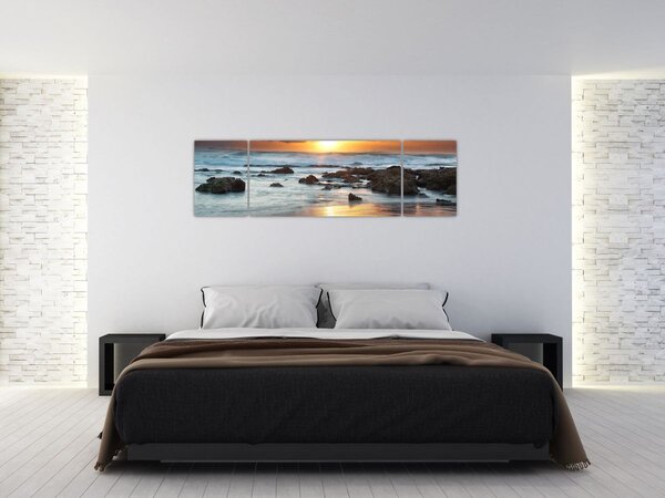 Obraz - Skąpane w słońcu morze (170x50 cm)