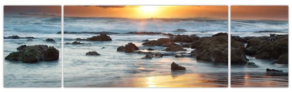 Obraz - Skąpane w słońcu morze (170x50 cm)