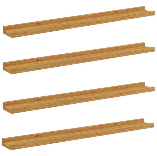 Drewniana półka ścienna modularna 80 cm - beżowa, funkcjonalna i elegancka