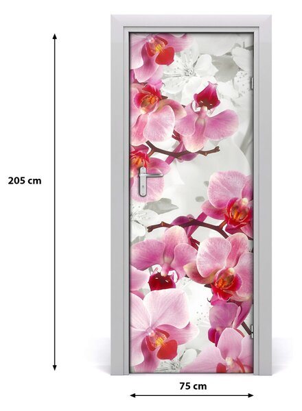 Okleina Naklejka fototapeta na drzwi Różowa orchidea