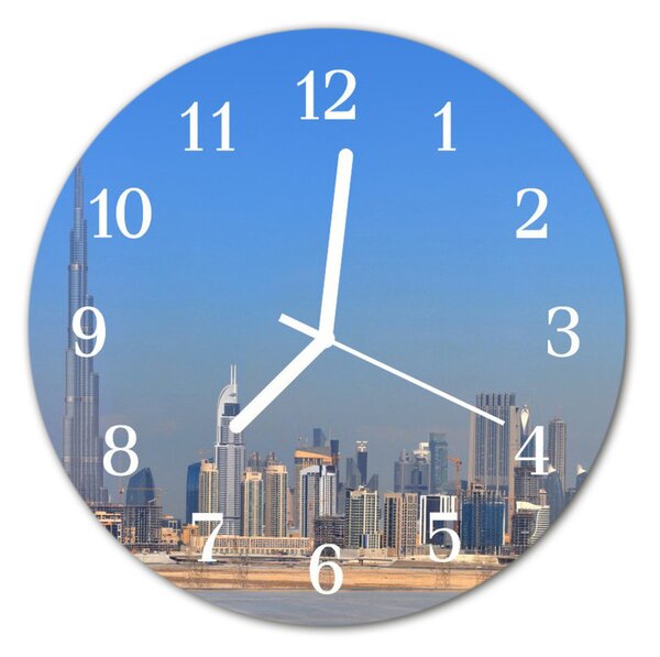 Zegar ścienny okrągły Miasto Dubai