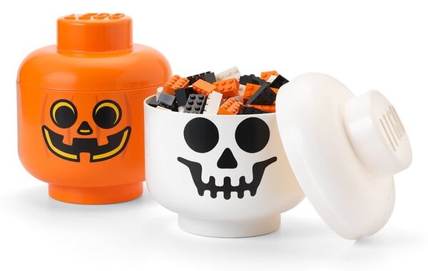 Pomarańczowe pudełko do przechowywania LEGO® Pumpkin Head L