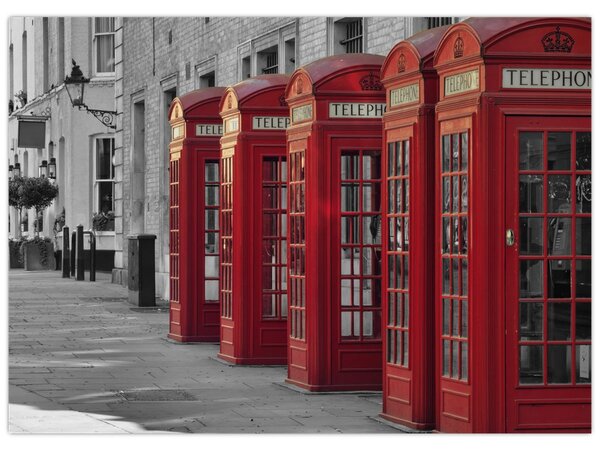 Obraz - Budki telefoniczne w Londynie (70x50 cm)