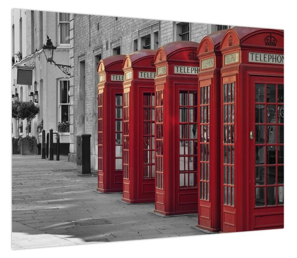 Obraz - Budki telefoniczne w Londynie (70x50 cm)