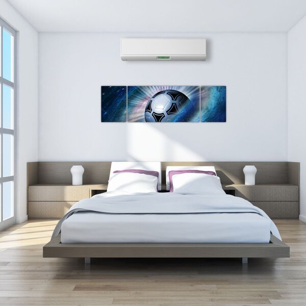 Obraz - Piłka nożna w kosmosie (170x50 cm)