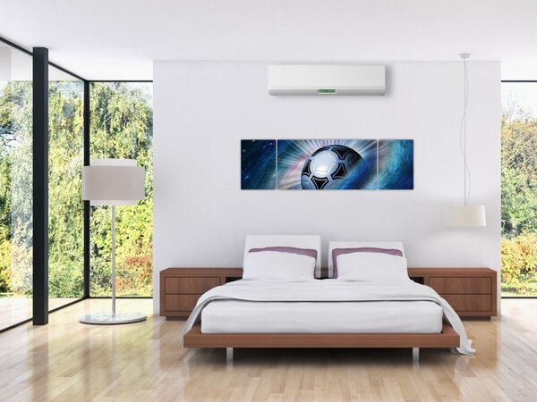 Obraz - Piłka nożna w kosmosie (170x50 cm)