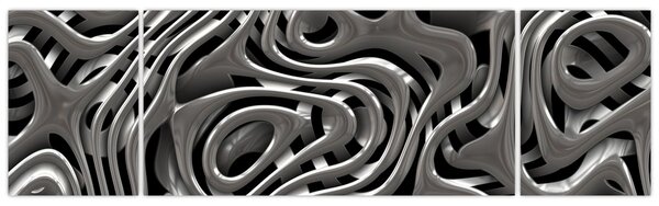 Obraz - Metaliczna abstrakcja (170x50 cm)