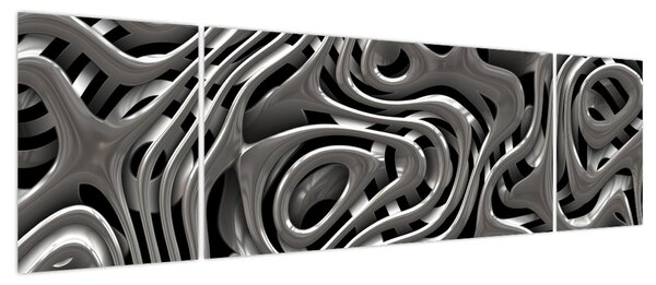 Obraz - Metaliczna abstrakcja (170x50 cm)