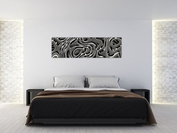 Obraz - Metaliczna abstrakcja (170x50 cm)