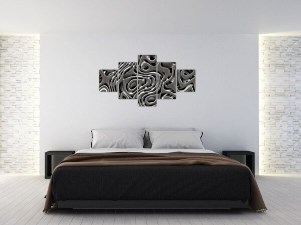 Obraz - Metaliczna abstrakcja (125x70 cm)