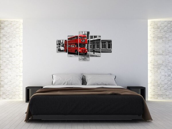 Obraz - Londyn z autobusem (125x70 cm)