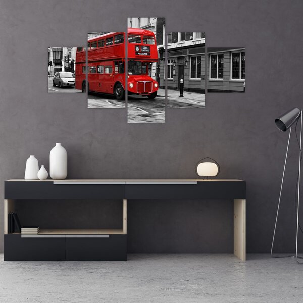 Obraz - Londyn z autobusem (125x70 cm)