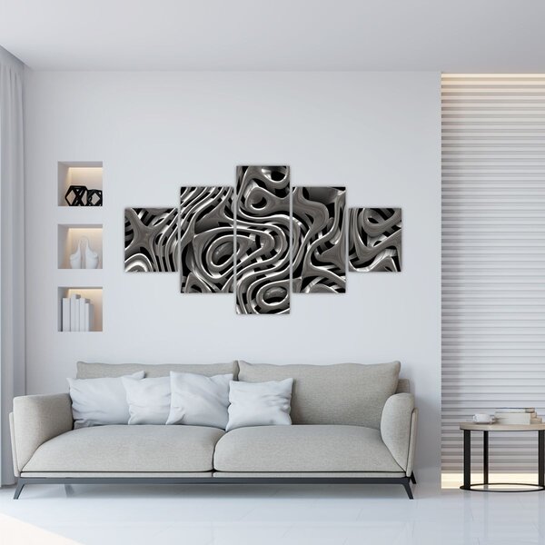 Obraz - Metaliczna abstrakcja (125x70 cm)