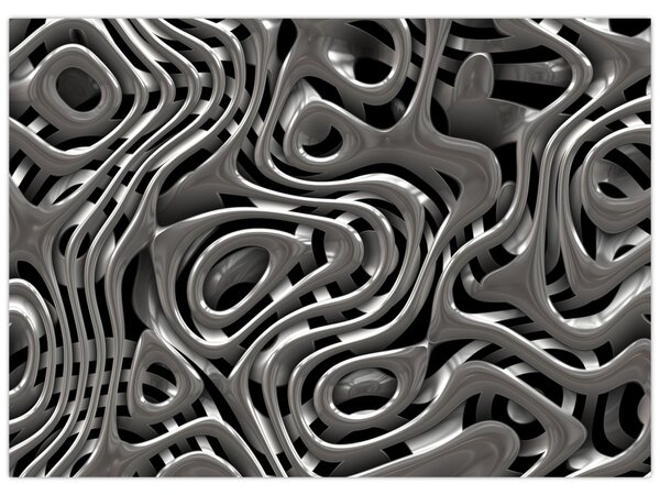 Obraz - Metaliczna abstrakcja (70x50 cm)