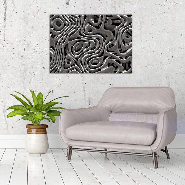 Obraz - Metaliczna abstrakcja (70x50 cm)