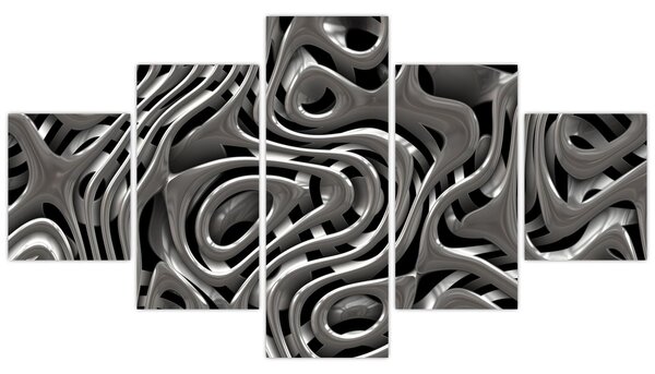 Obraz - Metaliczna abstrakcja (125x70 cm)