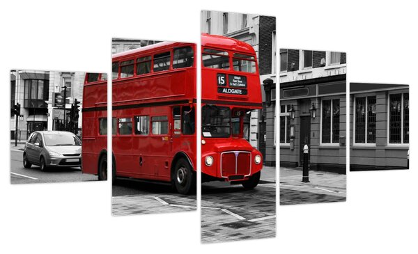 Obraz - Londyn z autobusem (125x70 cm)