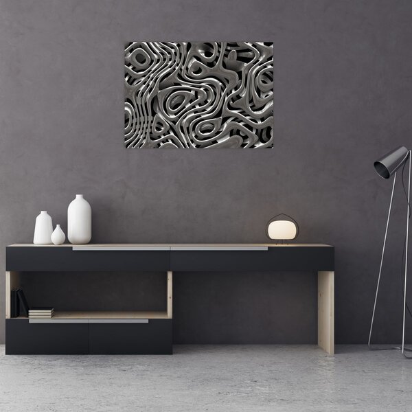 Obraz - Metaliczna abstrakcja (70x50 cm)