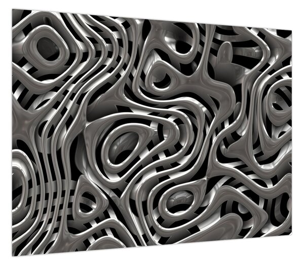 Obraz - Metaliczna abstrakcja (70x50 cm)