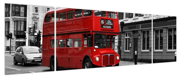 Obraz - Londyn z autobusem (170x50 cm)