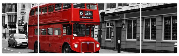 Obraz - Londyn z autobusem (170x50 cm)