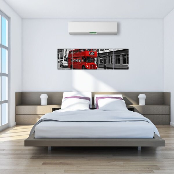 Obraz - Londyn z autobusem (170x50 cm)