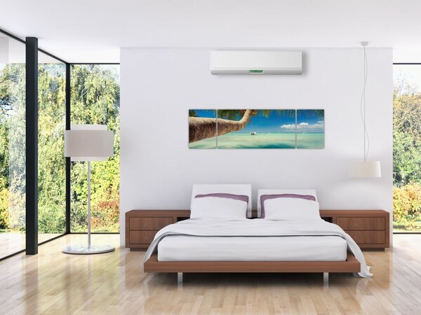 Obraz - Czyste morze z palmą (170x50 cm)