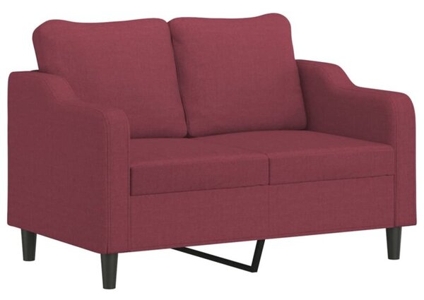 Sofa 2-osobowa, winna czerwieÅ, 120 cm, tapicerowana tkaninÄ