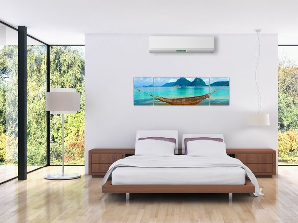 Obraz - Hamak na plaży (170x50 cm)