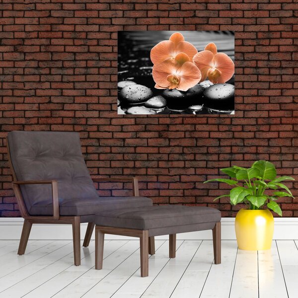 Obraz - Pomarańczowe orchidee (70x50 cm)