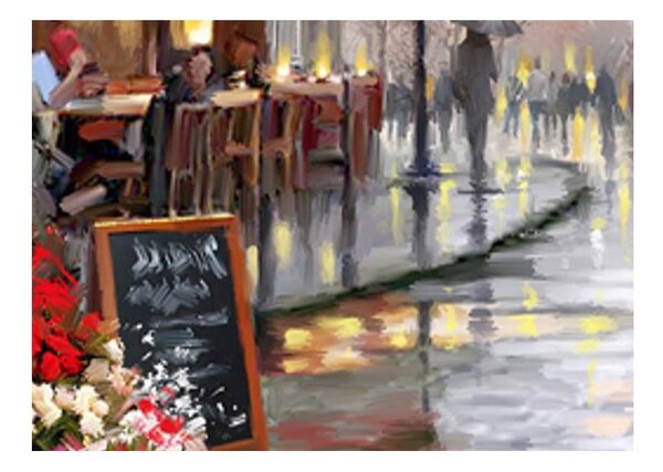 Obraz Styler Canvas Watercolor Paris I, 60x80 cm