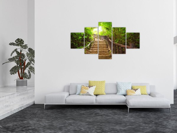 Obraz - Schody w przyrodzie (125x70 cm)