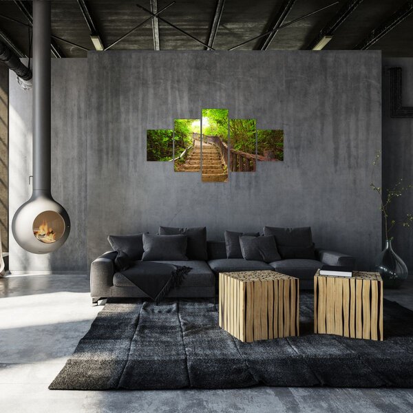 Obraz - Schody w przyrodzie (125x70 cm)
