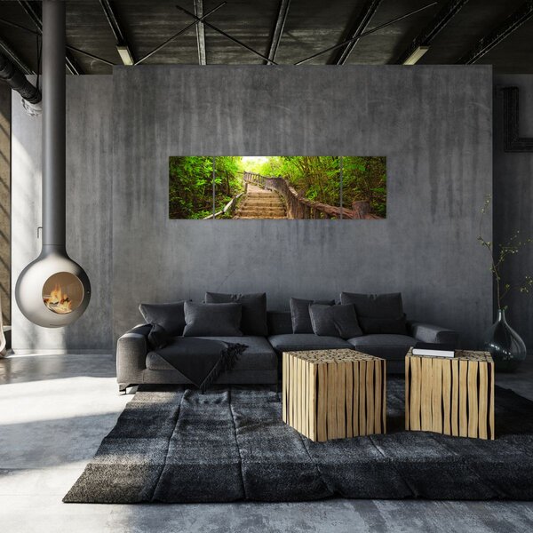 Obraz - Schody w przyrodzie (170x50 cm)