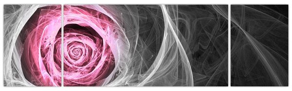 Obraz - Róż abstrakcyjny, fuksja (170x50 cm)