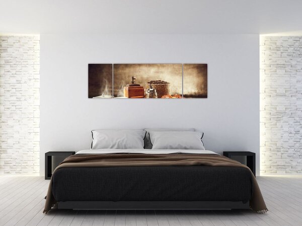 Obraz - Kawa i śniadanie (170x50 cm)