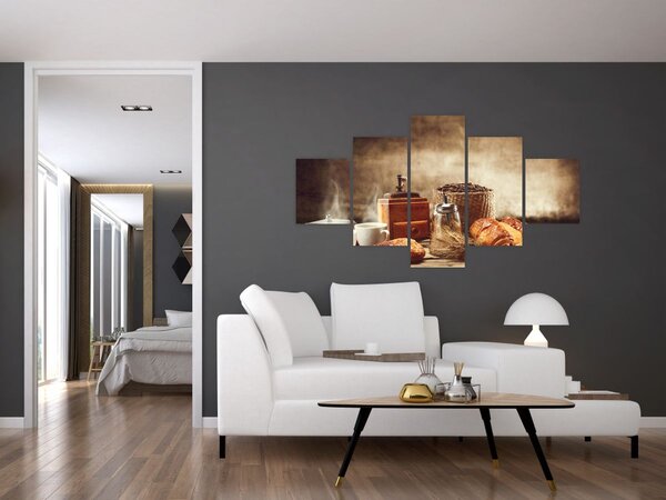 Obraz - Kawa i śniadanie (125x70 cm)