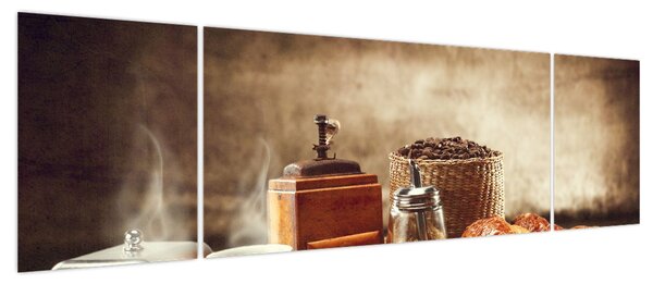Obraz - Kawa i śniadanie (170x50 cm)
