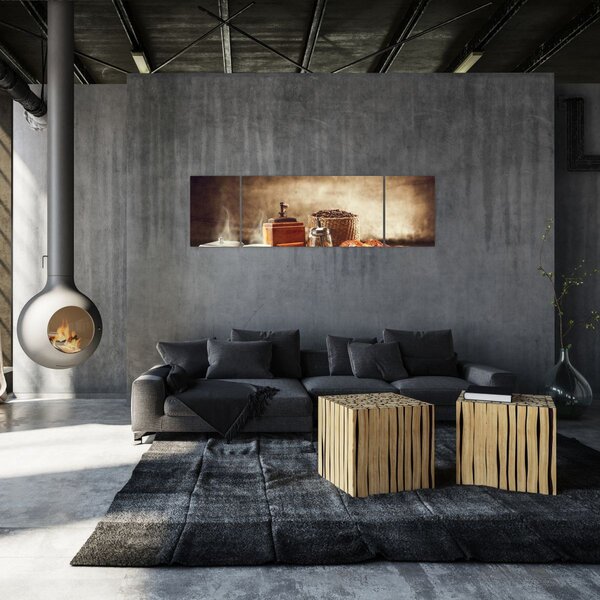 Obraz - Kawa i śniadanie (170x50 cm)