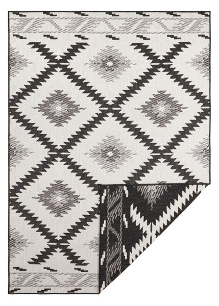 Czarno-kremowy dywan odpowiedni na zewnątrz NORTHRUGS Malibu, 170x120 cm