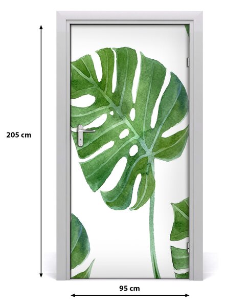 Okleina samoprzylepna fototapety na drzwi Monstera