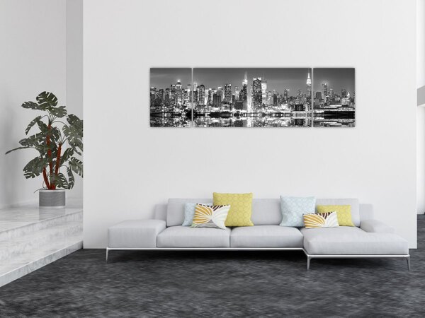 Obraz - Nowy Jork, czarno-biały (170x50 cm)