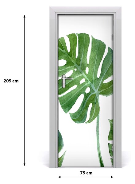 Okleina samoprzylepna fototapety na drzwi Monstera