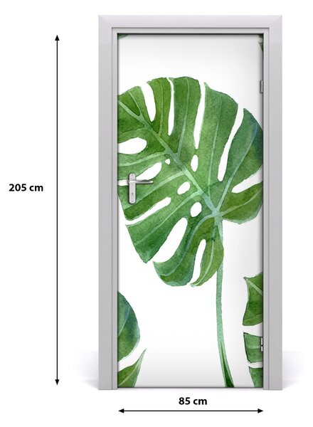 Okleina samoprzylepna fototapety na drzwi Monstera
