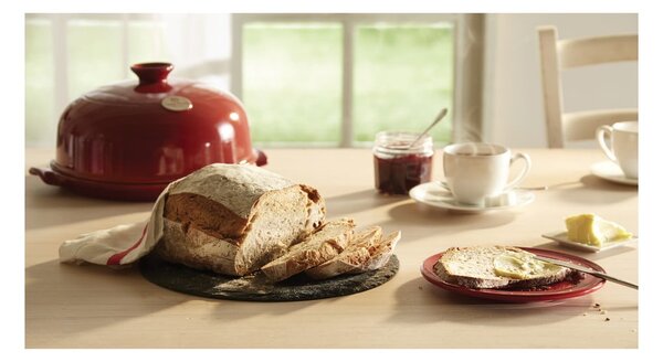 Czerwona ceramiczna okrągła forma do pieczenia chleba Emile Henry, ⌀ 28,5 cm
