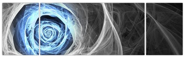 Obraz - Abstrakcyjny niebieski róż (170x50 cm)