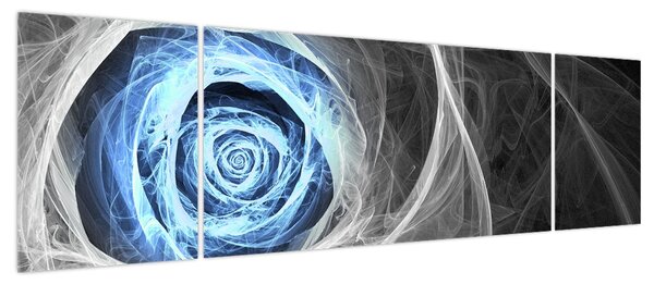 Obraz - Abstrakcyjny niebieski róż (170x50 cm)